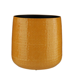 Mica Decorations Floyd Round Flower Pot - H30 x Ø32 cm - Ceramic - Ocher