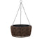 Mica Decorations Peta Hanging Planter - H17xØ36 cm - Dark brown
