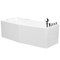 Beliani TALITA - Corner bath whirlpool - White - 170 x 80 cm - Acrylic