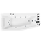 Beliani TALITA - Corner bath whirlpool - White - 170 x 80 cm - Acrylic