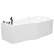 Beliani TALITA - Corner bath whirlpool - White - 170 x 80 cm - Acrylic