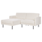 Beliani BREDA - Corner sofa - White - Right sided - Polyester