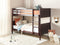 Beliani RADON - Bunk bed - Dark brown - 90 x 200 cm - Pine wood