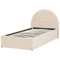 Beliani ANET - Bed with storage space - Beige - 90 x 200 cm - Velvet