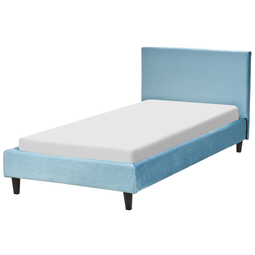 Beliani FITOU - Bed cover - Light blue - 90 x 200 cm - Velvet