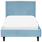 Beliani FITOU - Bed cover - Light blue - 90 x 200 cm - Velvet