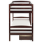 Beliani REGAT - Bunk bed with storage space - Dark brown - 90 x 200 - Pine wood