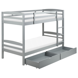 Beliani REGAT - Bunk bed with storage space - Gray - 90 x 200 - Pine wood