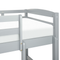 Beliani REGAT - Bunk bed with storage space - Gray - 90 x 200 - Pine wood
