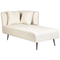Beliani RIOM - Chaise longue - White - Left sided - Fabric
