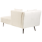 Beliani RIOM - Chaise longue - White - Left sided - Fabric