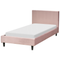 Beliani FITOU - Bed cover - Pink - 90 x 200 cm - Velvet