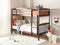 Beliani REVIN - Bunk bed - Dark brown - 90 x 200 cm - Pine wood
