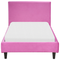 Beliani FITOU - Bed cover - Fuchsia - 90 x 200 cm - Velvet