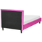 Beliani FITOU - Bed cover - Fuchsia - 90 x 200 cm - Velvet