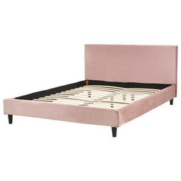 Beliani FITOU - Bed cover - Pink - 140 x 200 cm - Velvet