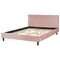 Beliani FITOU - Bed cover - Pink - 140 x 200 cm - Velvet
