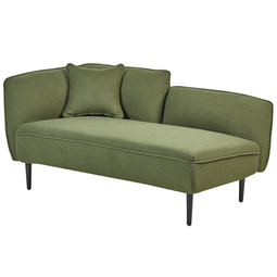 Beliani CHEVANNES - Chaise longue - Dark green - Left sided - Polyester