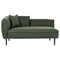 Beliani CHEVANNES - Chaise longue - Donkergroen - Linkszijdig - Polyester