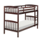 Beliani REVIN - Bunk bed with storage space - Dark brown - 90 x 200 cm - Pine wood