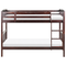 Beliani REVIN - Bunk bed with storage space - Dark brown - 90 x 200 cm - Pine wood