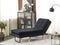 Beliani LOIRET - Chaise longue - Black - Velvet