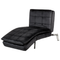 Beliani LOIRET - Chaise longue - Black - Velvet