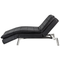 Beliani LOIRET - Chaise longue - Black - Velvet