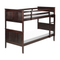 Beliani RADON - Bunk bed with storage space - Dark brown - 90 x 200 cm - Pine wood