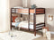 Beliani REGAT - Bunk bed - Dark brown - 90 x 200 - Pine wood