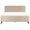 Beliani VALOGNES - Double bed - Taupe - 160 x 200 cm - Velvet