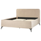 Beliani VALOGNES - Double bed - Taupe - 160 x 200 cm - Velvet