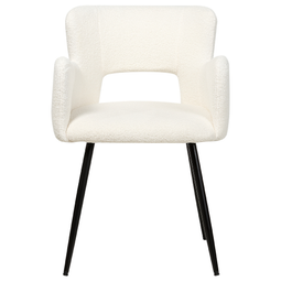 Beliani SANILAC - Dining room chair set of 2 - Cream - Bouclé