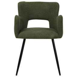 Beliani SANILAC - Dining room chair set of 2 - Dark green - Bouclé