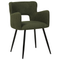 Beliani SANILAC - Dining room chair set of 2 - Dark green - Bouclé