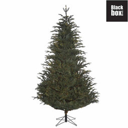 Black box artificial Christmas tree frasier fir size in cm: 185 x 124 blue green
