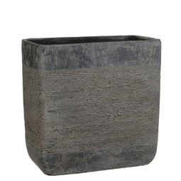 Mica Decorations rectangular flower pot kane - 28x14x20 dark gray