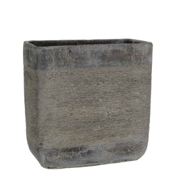Mica Decorations rectangular flower pot kane - 28x14x28 dark gray