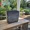 Mica Decorations rectangular flower pot kane - 28x14x28 dark gray