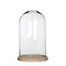 Mica Decorations bell jar hella with wooden base plate, size in cm: 37 x 23