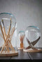 Mica Decorations bell jar hella with wooden base plate, size in cm: 37 x 23