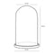 Mica Decorations bell jar hella with wooden base plate, size in cm: 37 x 23