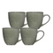 Mica Decorations Tabo Cups - 9 x 9 cm - Ceramic - Gray - 4 Pieces