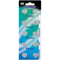 Button cell silver oxide watch battery SG13, SR44, SR1154, 357, V357 SW, 10 pieces blister card