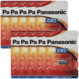 Panasonic CR2 lithium battery CR2EP, CR-2 battery pack of 10
