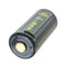 Round cell 16340, CR123, Li-ion battery 3.7 volt 650mAh, 2.4Wh, protected with USB charging port