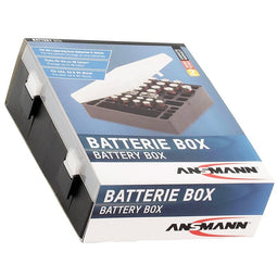 Ansmann accumulator and batteries storage box for up to 24x AA, 16x AAA, 4x 9V