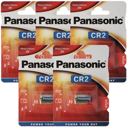 Panasonic CR2 lithium battery CR2EP, CR-2 battery 5-pack