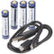 4 pieces Keeppower AAA 1.5V 1000mWh lithium ion battery, micro, AAA, LR03, with USB charging socket,
