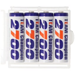 Team Champion battery mignon/AA 2700mAh set of 4 including a practical storage box
